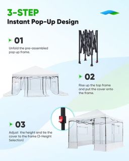 No. 10 - Quictent 10x10 FT Portable Walk-in Greenhouse - 4