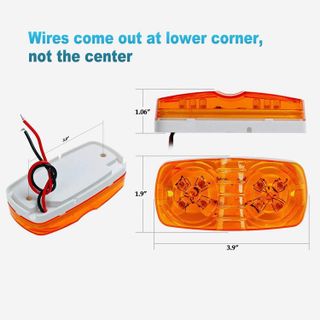 No. 6 - Partsam 14x Trailer RV Marker LED Light Double Bullseye 10 Diodes Clearance Light - 2