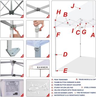 No. 6 - Eurmax USA 10'x10' Ez Pop-up Canopy Tent Commercial Instant Canopies - 5