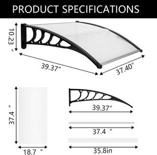 No. 3 - VINGLI Window Awning Door Canopy Exterior - 2