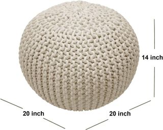 No. 2 - Cotton Knitted Round Pouf - 3