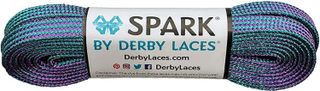 No. 6 - Derby Laces Spark Purple and Teal Stripe Shoelace - 1