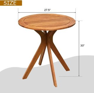 No. 6 - Tangkula Teak Patio Bistro Table - 3