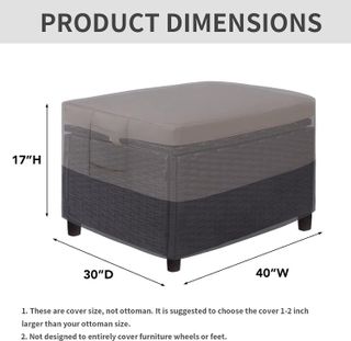 No. 1 - Easy-Going Outdoor Ottoman Cover - 2