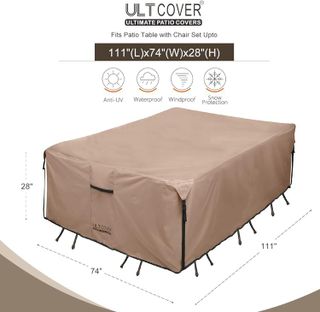 No. 5 - ULTCOVER Rectangular Patio Heavy Duty Table Cover - 2