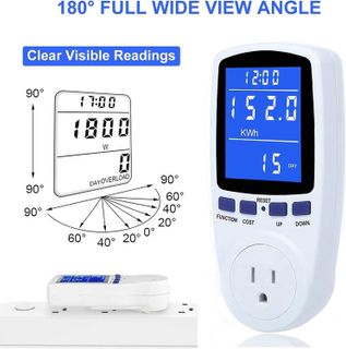 No. 2 - Upgraded Watt Power Meter Plug Home Electrical Usage Monitor Consumption, Energy Voltage Amps Kill Tester - 2