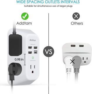 No. 10 - USB Charger Surge Protector 5 Outlet Extender - 3