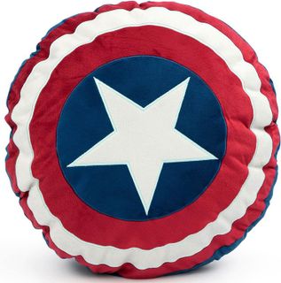 No. 10 - Marvel Avengers Captain America's Shield Shaped Decorative Pillow - 1