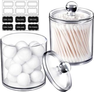 No. 3 - SheeChung 15 Oz Qtip Dispenser Apothecary Jars - 1