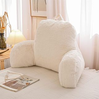 No. 8 - A Nice Night Faux Fur Reading Pillow Bed Wedge - 1