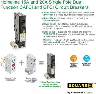 No. 9 - Square D Home line 15 Amp Dual Function Circuit Breaker - 2