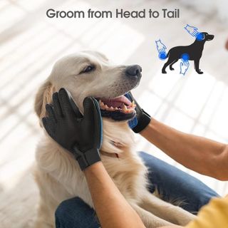 No. 3 - DELOMO Upgrade Pet Grooming Gloves - 4