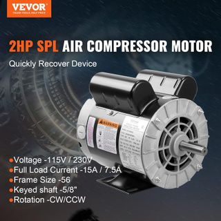 No. 7 - VEVOR 2HP SPL Air Compressor Electric Motor - 2