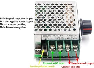 No. 2 - RioRand 7-70V PWM DC Motor Speed Controller Switch 30A - 3