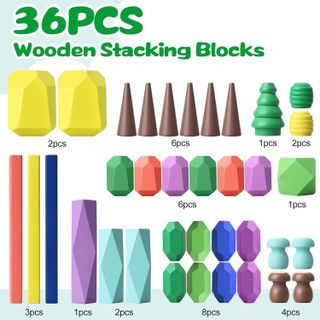 No. 5 - BigShu Wooden Stacking Blocks - 2