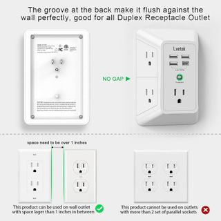 No. 3 - Lvetek Multi Plug Outlet Extender - 5