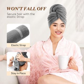 No. 5 - Large Microfiber Hair Towel Wrap - 4