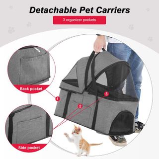 No. 5 - 3-in-1 Multifunction Pet Stroller - 5