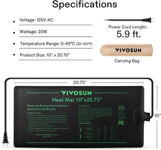 No. 2 - VIVOSUN 10"x 20.75" Seedling Heat Mat and Digital Thermostat Combo Set - 2