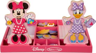 No. 3 - Melissa & Doug Disney Minnie Mouse and Daisy Duck Magnetic Dress-Up Wooden Doll Pretend Play Set - 1