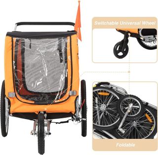 No. 2 - Sepnine 2 in1 Pet Bike Trailer and Jogger - 4