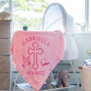 No. 4 - Fleece Christening Blanket - 5