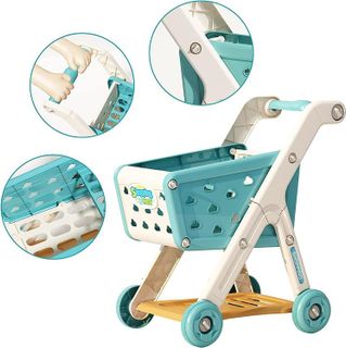 No. 10 - Jovow 98pcs Kids Shopping Cart Trolley Play Set - 3