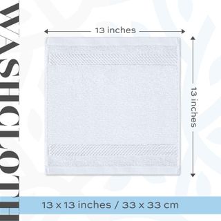 No. 5 - White Classic Washcloths - 4