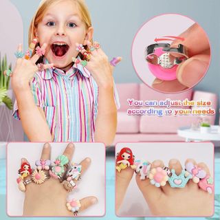 No. 7 - Nicmore Cute Little Girl Rings - 5