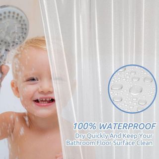 No. 10 - Downluxe Waterproof Clear Shower Curtain Liner - 4