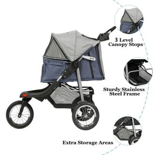 No. 3 - VIAGDO Premium Heavy Duty Pet Stroller - 4