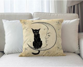 No. 5 - Moslion Cats Moon Throw Pillow Cover - 2
