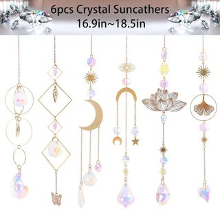 No. 4 - 6Pieces Colorful Crystals Suncatcher Hanging for Window - 2