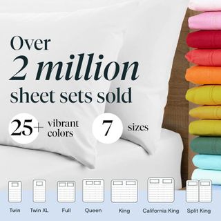 No. 6 - LuxClub 6 Piece Queen Bed Sheets - 2