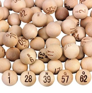 No. 1 - Wooden Bingo Balls - 1