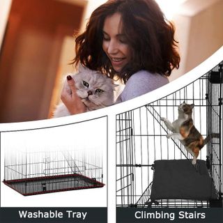 No. 6 - BestPet 3-Tier 67 Inch Cat Cage Enclosure - 5