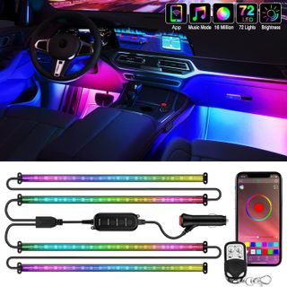 No. 2 - Nilight RGBIC 72 LED Interior Car Strip Lights - 1