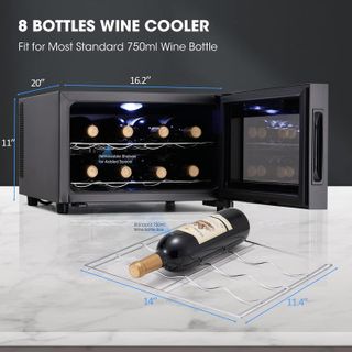 No. 3 - JINJUNYE Wine Cooler Refrigerator, 8 Bottle Wine Fridge Small, Countertop Wine Cooler with Digital Temperature Control - 3