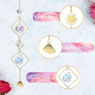 No. 3 - 6Pieces Colorful Crystals Suncatcher Hanging Sun Catcher - 3