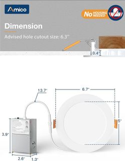 No. 2 - Amico LED Recessed Light - 5