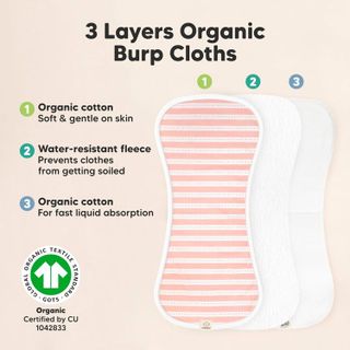 No. 1 - 5-Pack Organic Burp Cloths - 4