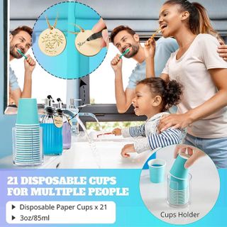 No. 5 - LANDNEOO Glass Mouthwash Dispenser Set - 5