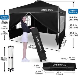 No. 2 - OASISHOME Pop-up Gazebo Instant Portable Canopy Tent - 4