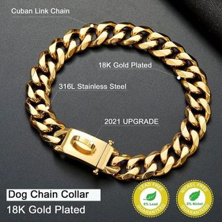 No. 10 - Gold Dog Chain Collar - 3