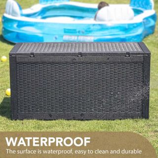 No. 2 - Devoko 100 Gallon Waterproof Large Resin Deck Box - 4