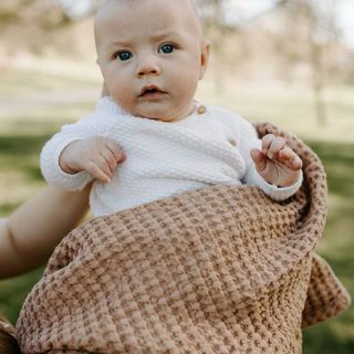 No. 3 - Simka Rose Waffle Baby Blanket - 2