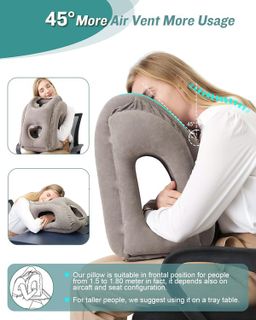 No. 1 - JefDiee Inflatable Travel Pillow - 4