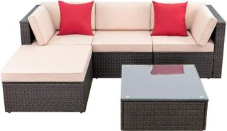 No. 8 - Devoko 5 Pieces Patio Furniture Sets - 1