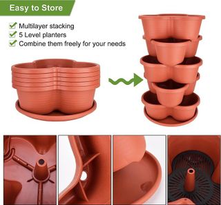 No. 10 - RooTrimmer 5 Tier Vertical Tower Stackable Planter - 3