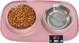 No. 9 - Gorilla Grip Cat and Dog Bowls Silicone Feeding Mat Set - 1